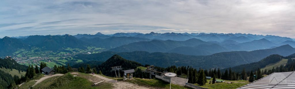 Panoramablick von der Brauneck Bergstation