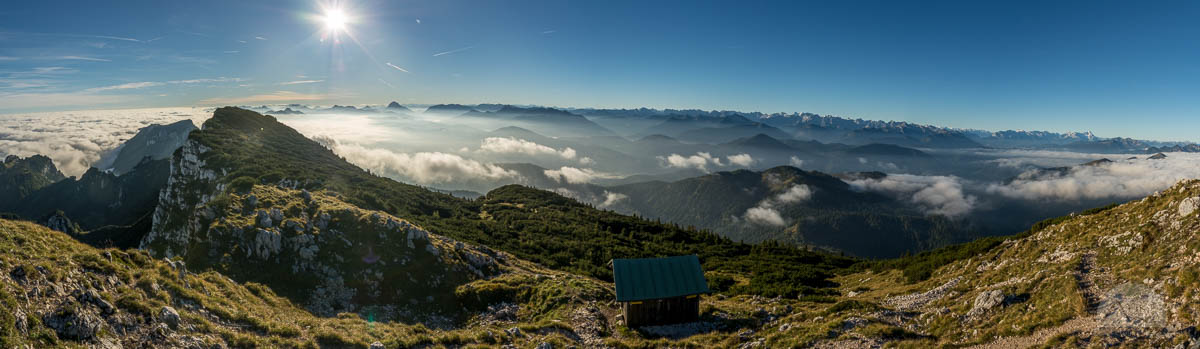Gipfelpanorama ins Karwendel
