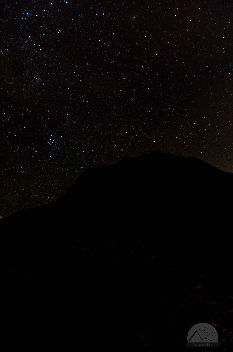 Sternhimmel an der Lamsenjochhütte