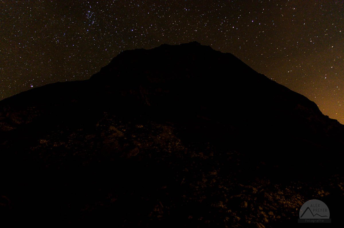 Sternhimmel an der Lamsenjochhütte