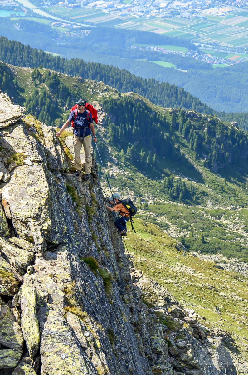 Glungezer Klettersteig - Kletterer