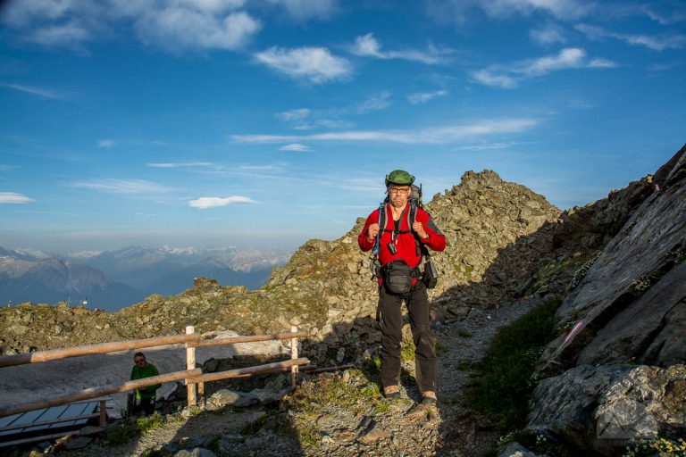 Auf dem Traumpfad von München nach Venedig - Tag 9 - Glungezerhütte zur Lizumerhütte 2 Abmarschbereit an der Glungezer Hütte