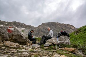 Auf dem Traumpfad von München nach Venedig - Tag 10 - Lizumerhütte zum Tuxerjochhaus 4 München Venedig Tag 10 - Frühstückspause