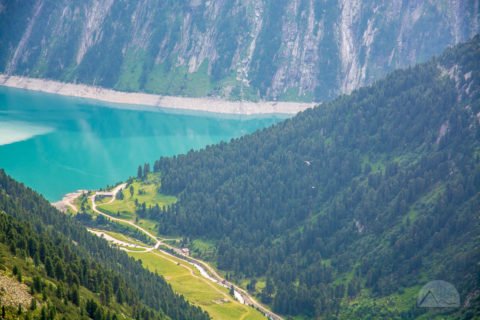 Blick zurück zum Schlegeisspeichersee
