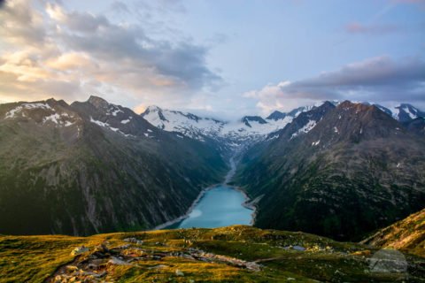 Schlegeisspeicher am Morgen - München Venedig Tag12