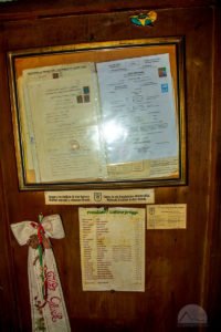 Alte Dokumente im Gasthof Stein