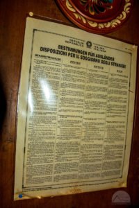 Ausländerbestimmungen im Gasthof Stein