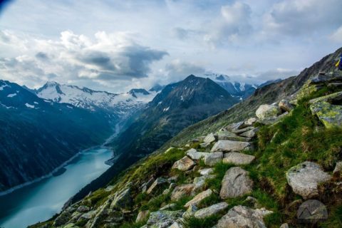 Schlegeisspeicher am Morgen - München Venedig Tag12