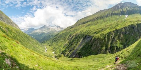 Auf dem Traumpfad von München nach Venedig - Tag 13 - von Stein in Südtirol nach Pfunders 25 Blick das Unterbergtal zurück auf die Grawand