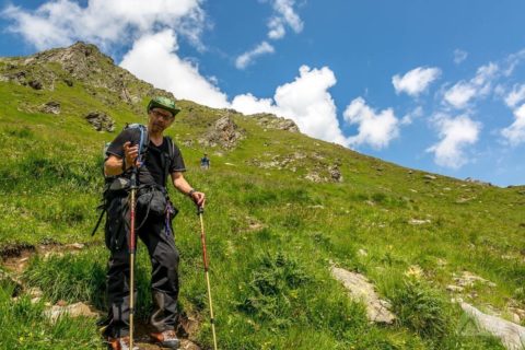 Steiler Abstieg ins Pfunderer Tal