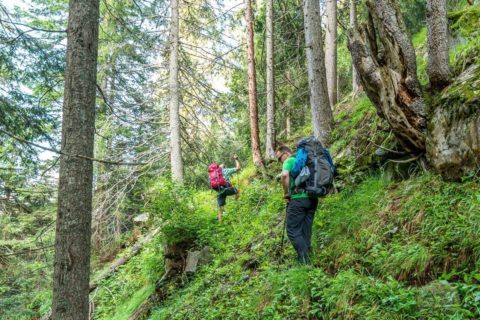 Steiler Anstieg bei Stein