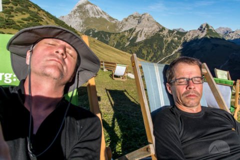 Relaxen nach einem harten Tourtag