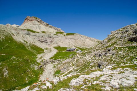 Blick zurück zur Puezhütte
