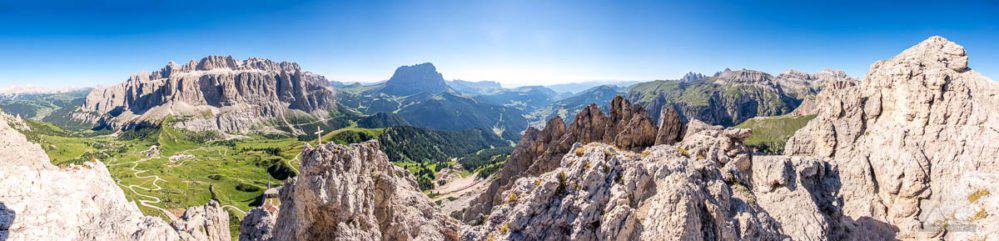 Dolomiten Panorama mit Sella