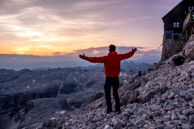 Piz Boe im Sonnenuntergang