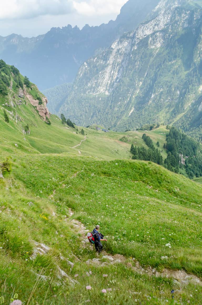 Tag 21 - Alpenüberquerung zu Fuß - München nach Venedig Vom Rifugio Bruto Carestiato​ zum Rifugio Pian de Fontana 54