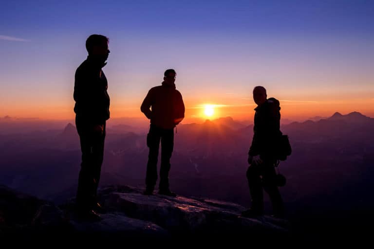 Alpenüberquerung - von München nach Venedig – Tag 18 – vom Piz Boe ins Tal - Hotel Roy 15 Sonnenaufgang auf dem Piz Boe