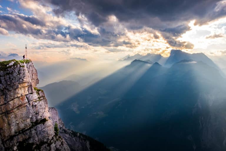 Sonnenuntergang am Civetta Massiv in den Dolomiten
