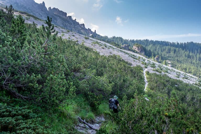 Tag 21 - Alpenüberquerung zu Fuß - München nach Venedig Vom Rifugio Bruto Carestiato​ zum Rifugio Pian de Fontana 21